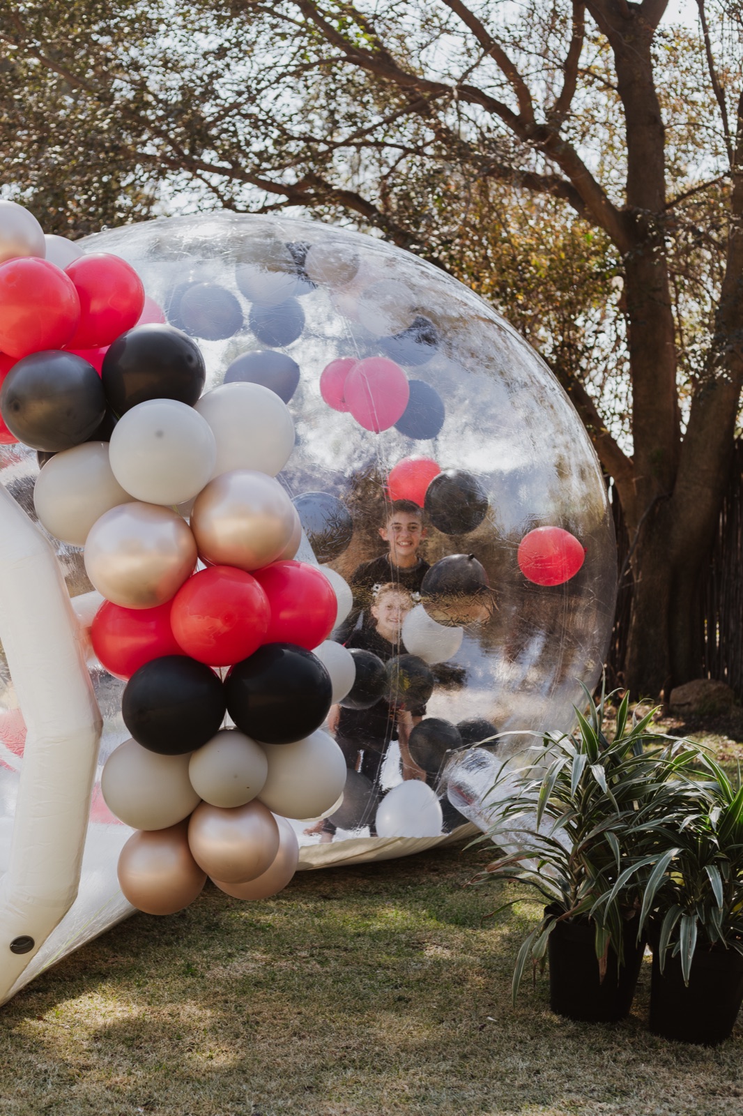 Bubble house at a Pretoria-area celebration