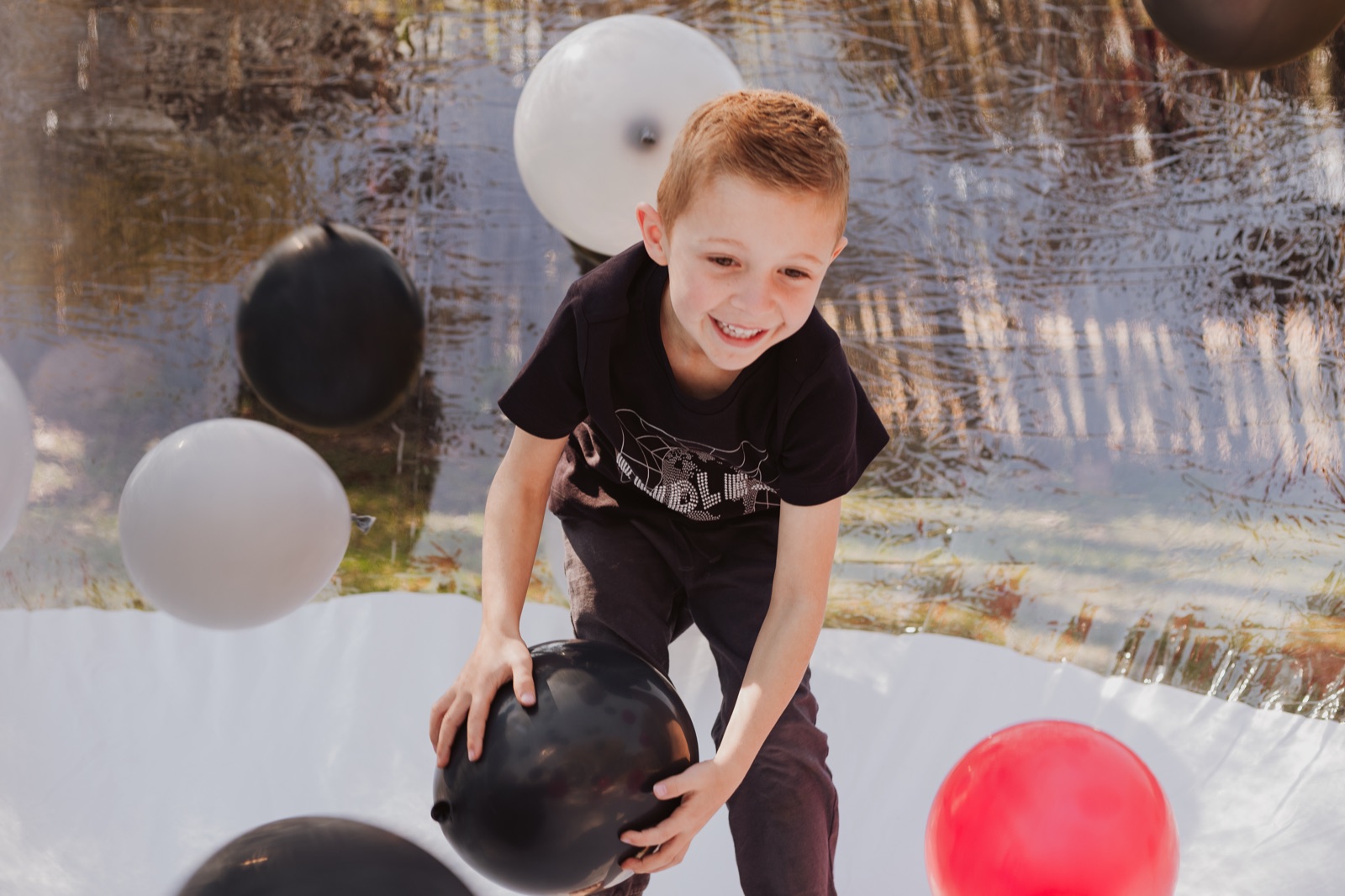 Party atmosphere at a bubble house event